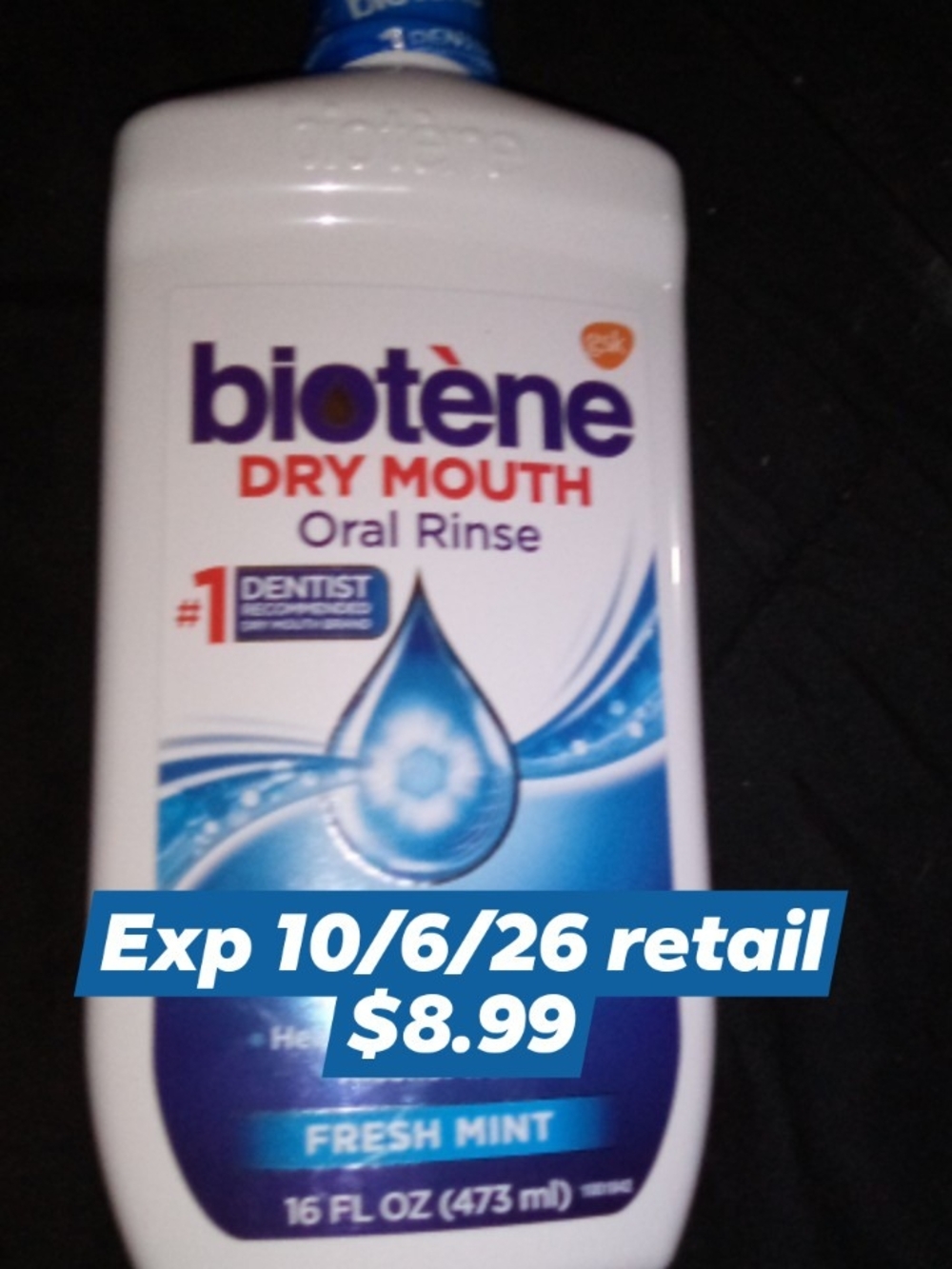 Fresh Mint Dry Mouth Oral Rinse - White